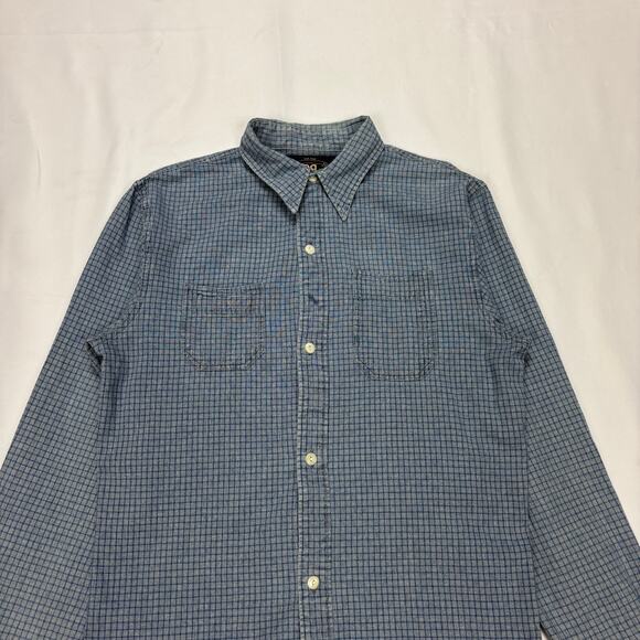 RRL Double RL Ralph Lauren Plaid Button Up Chin Strap Work Shirt Men's XS - Picture 2 of 13